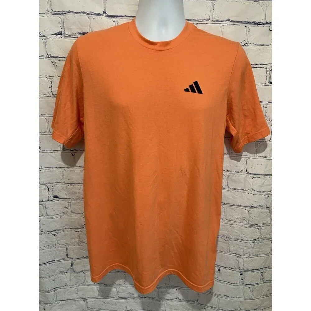 Adidas Logo T-Shirt Mens Orange Medium